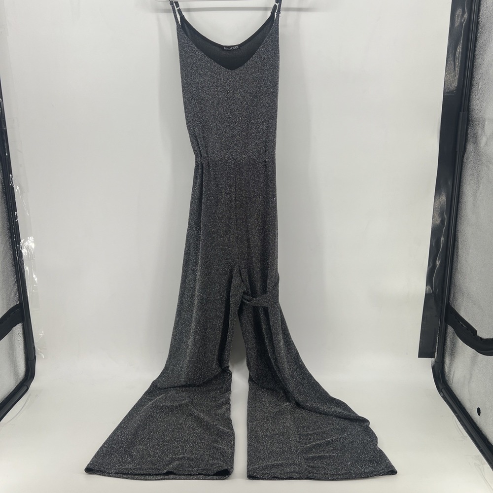 Mind code silver sequin bodycon party Jumpsuit Size Large new years